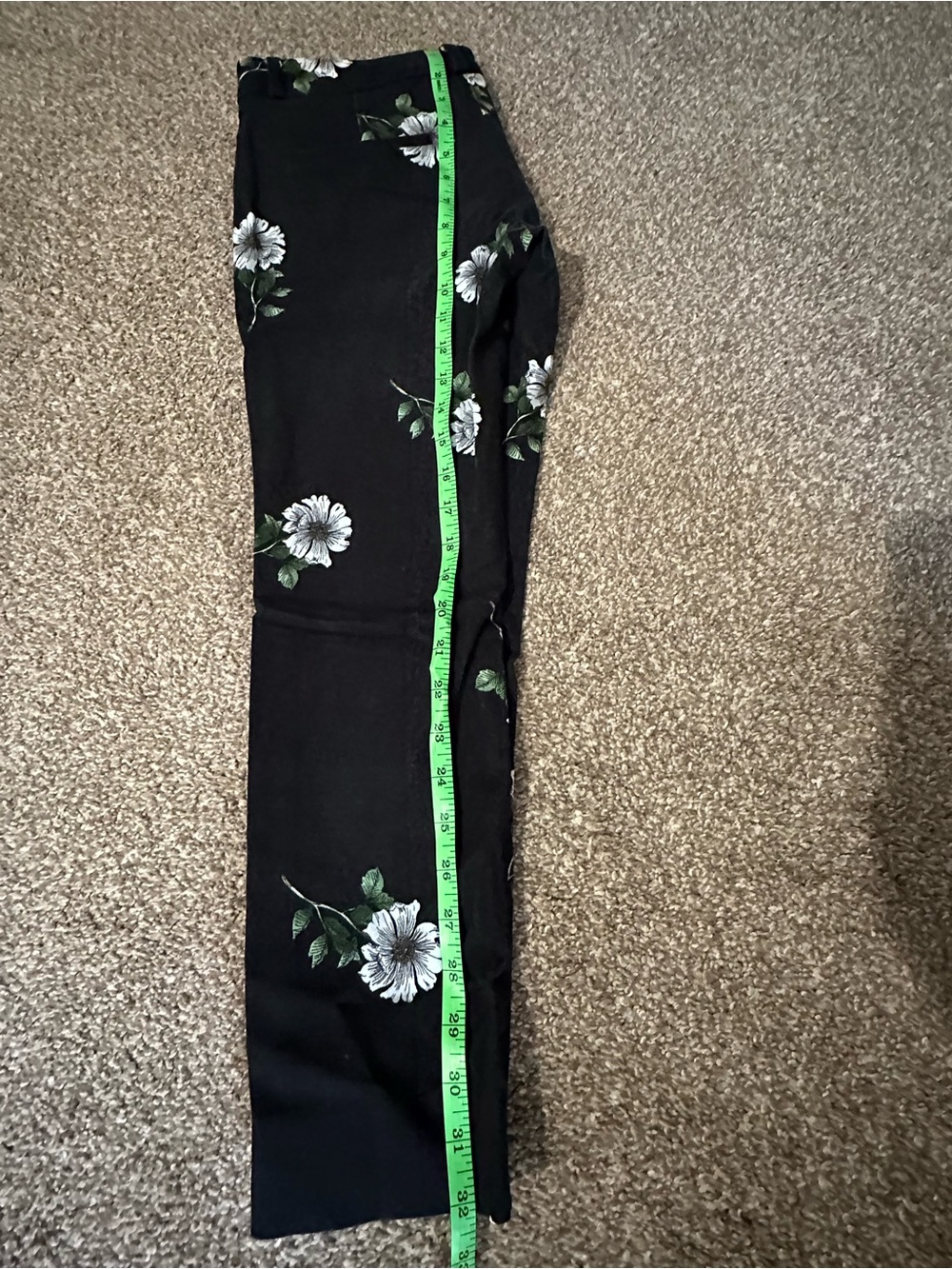 Banana Republic Floral Black Women's trousers/ dress pants size 2 petite - Picture 14 of 15